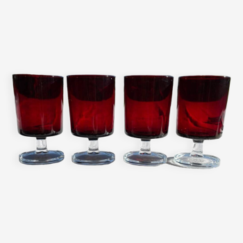 Set of 4 glasses from the 70s
