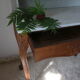Louis XV-style toilet table in walnut and marble