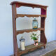 Wall spice shelf patinated wood vintage antique storage