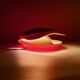 Lampe Oyster orange vintage par Gamma3, design italien des années 1970