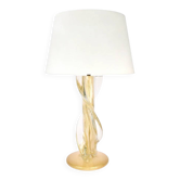 Vintage Murano glass table lamp with gold glitter