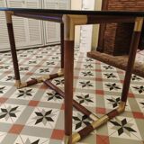 Dining table 70 by Pierre Jolliet mahogany and brass