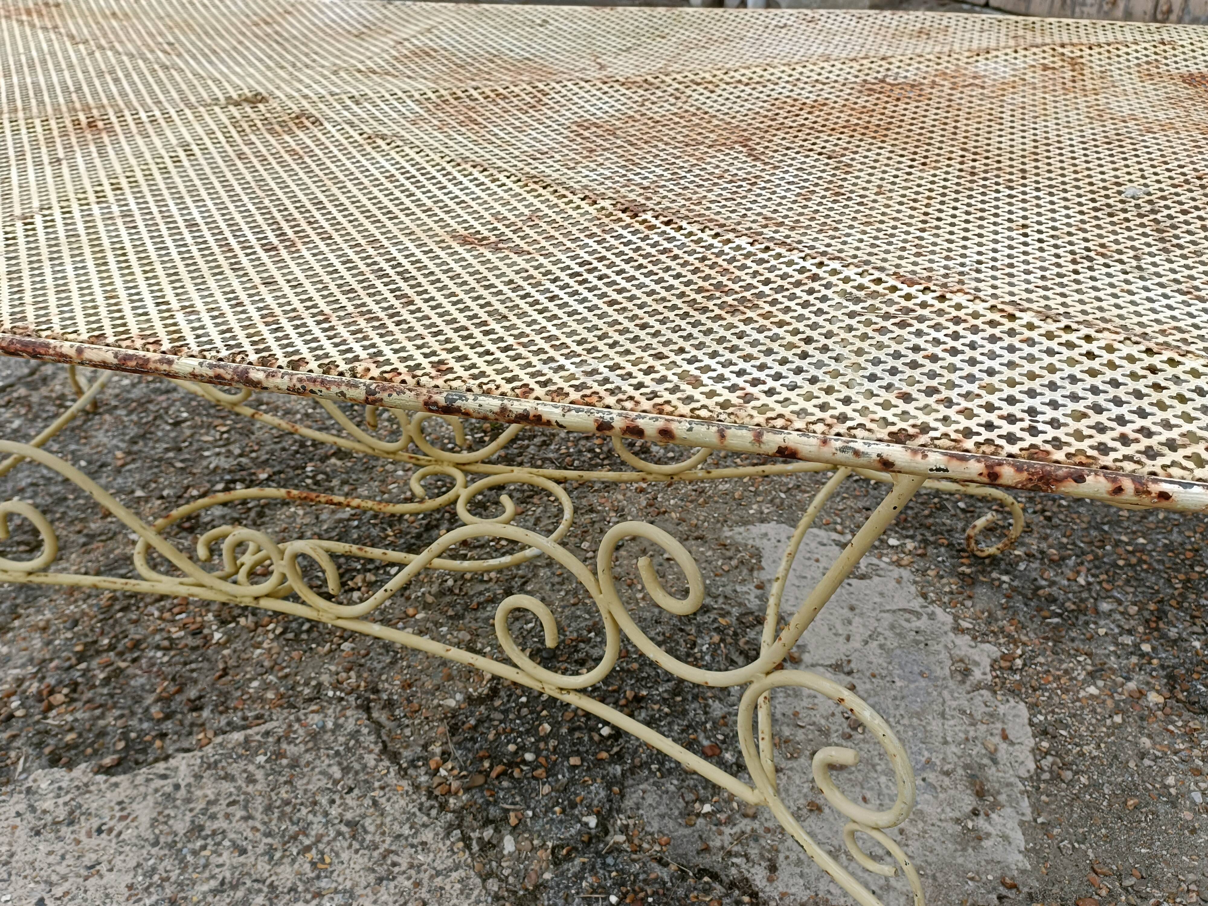 Wrought iron garden table full old garden furniture