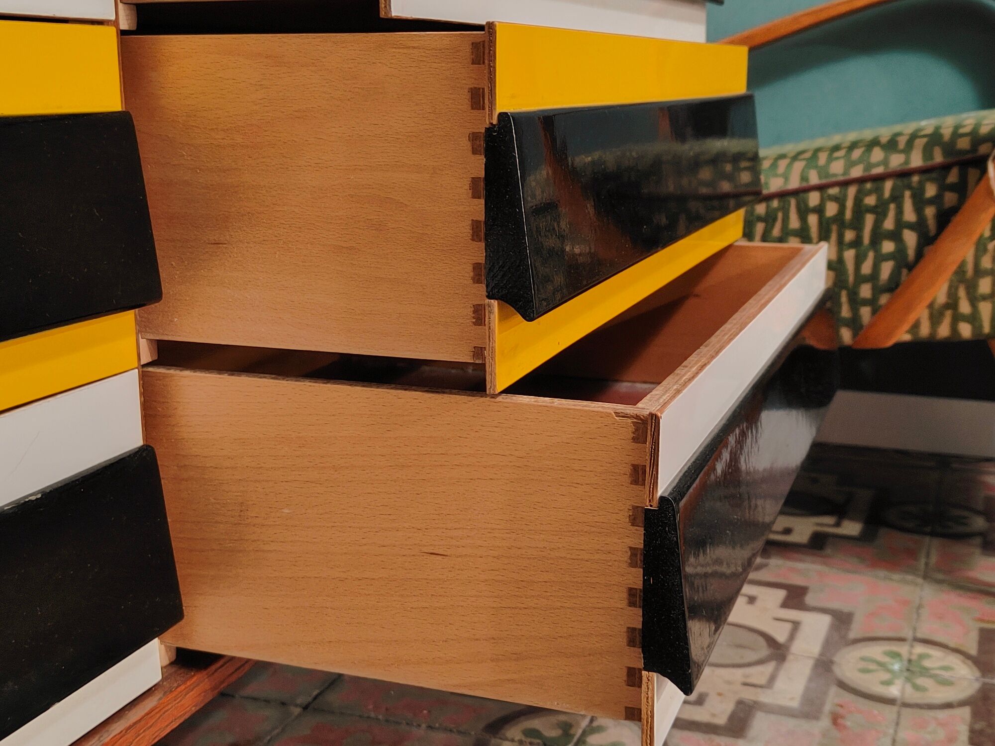 Chest of drawers U 453 Yellow by Jiri Jiroutek for Interier Praha, old edition from 1962