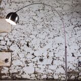 Arc floor lamp in chrome and marble, 1970