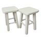 Paire de tabourets blancs