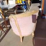 Louis XV style shepherdess armchair Huge job of sanding/stripping with raw wood (it's up to you to choose