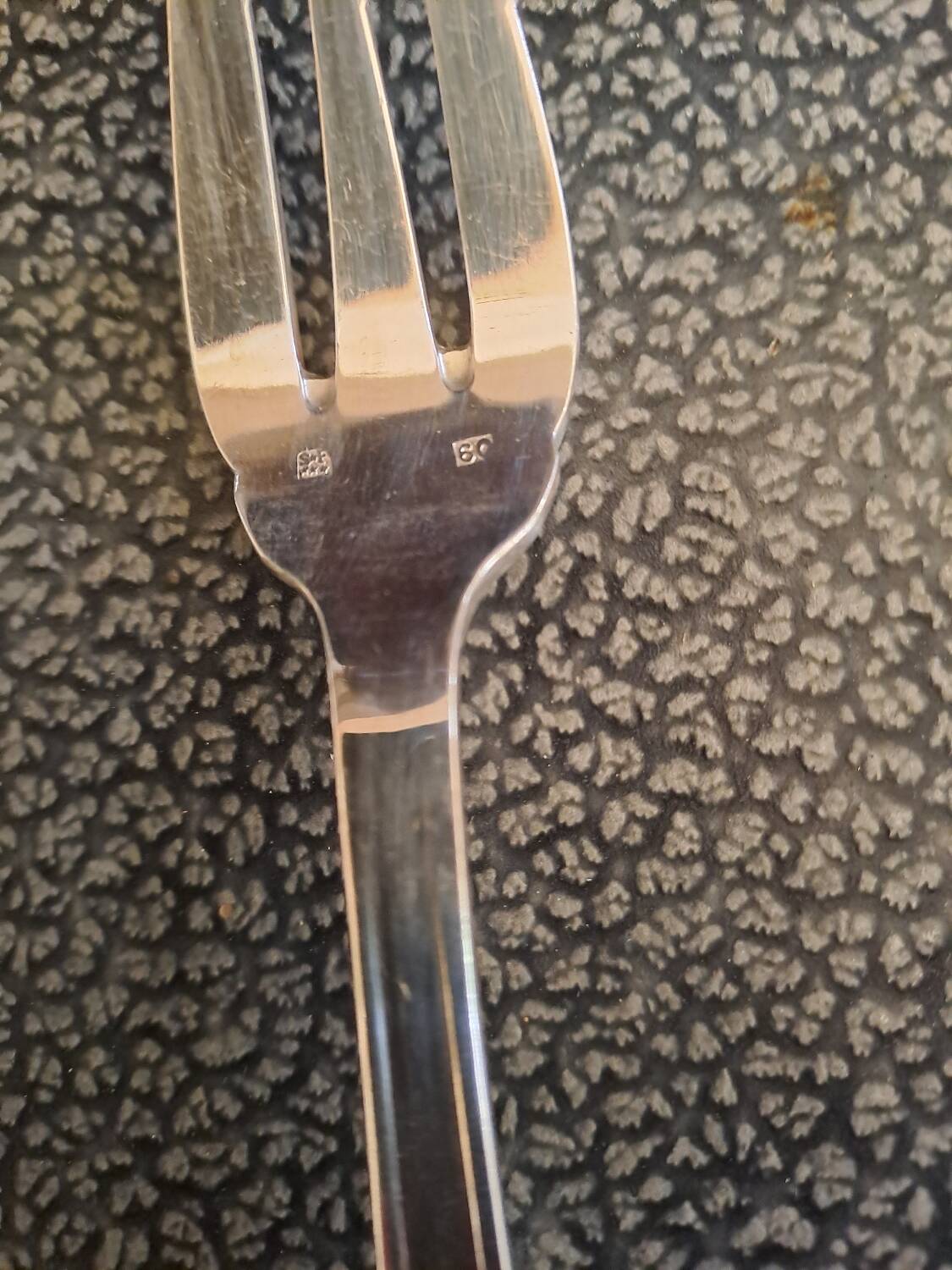 Silver metal fish service