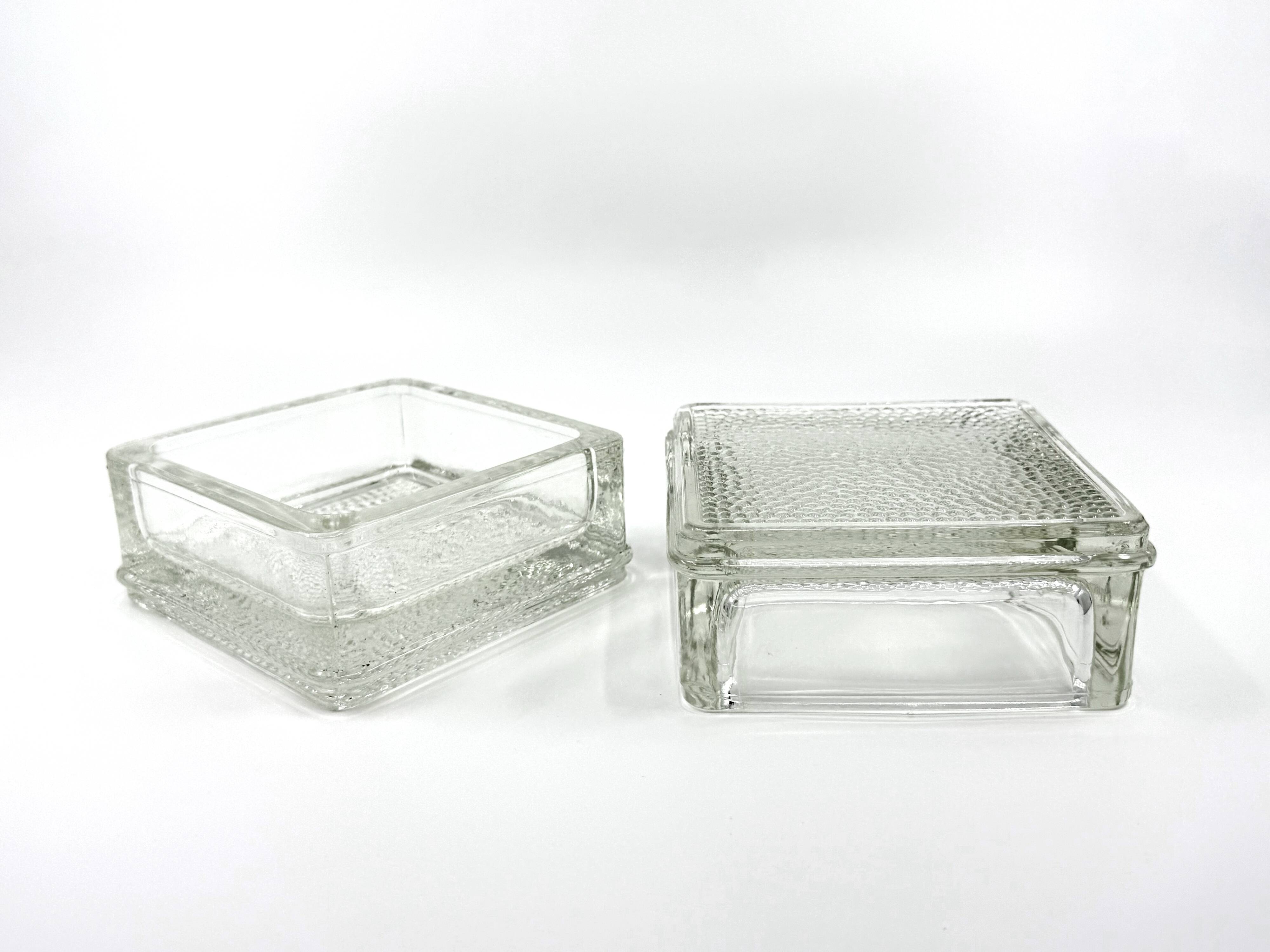 2 Pocket emptiers/ashtrays/paperweights • Lumax • Saint-Gobain • 1950