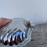 Silver-plated metal shell butter dish