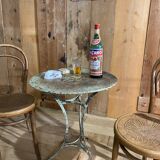 Old garden or bistro pedestal table