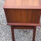 Vintage bedside table with compass legs from the 50s