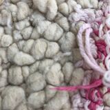Vintage Azilal vintage wool and handmade cotton rug 90x180 cm