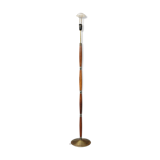 Scandinavian lamppost 1960s in teak and gold metal
