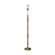 Lampadaire scandinave 1960s en teck et métal doré