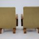 1940s Pair of Art Deco Armchairs in Walnut, Czechoslovakia
