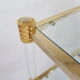 Coffee table in Lucite and Golden steel