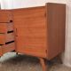 Commode en chêne, pieds compas, années 60