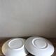 2 cups saucers Square Yellow Green Vintage