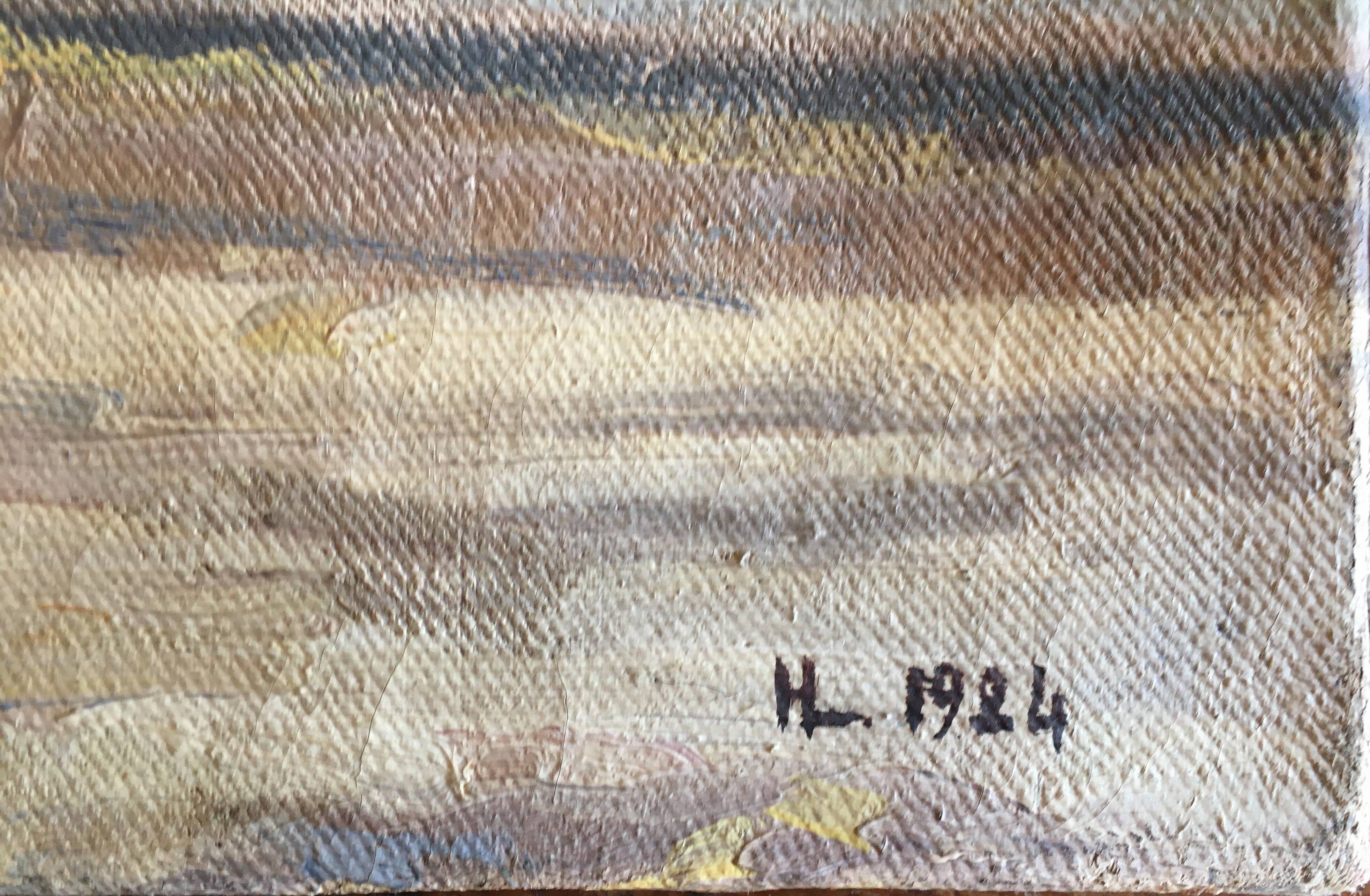 Painting ChristusKirche Mainz by Henri LAVOUÉ (1883-1972) in 1924