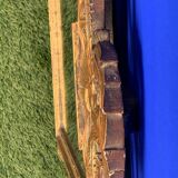 Antique mirror with gilded wood pediment, Louis XVI style