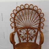 Emmanuelle peacock rattan armchair