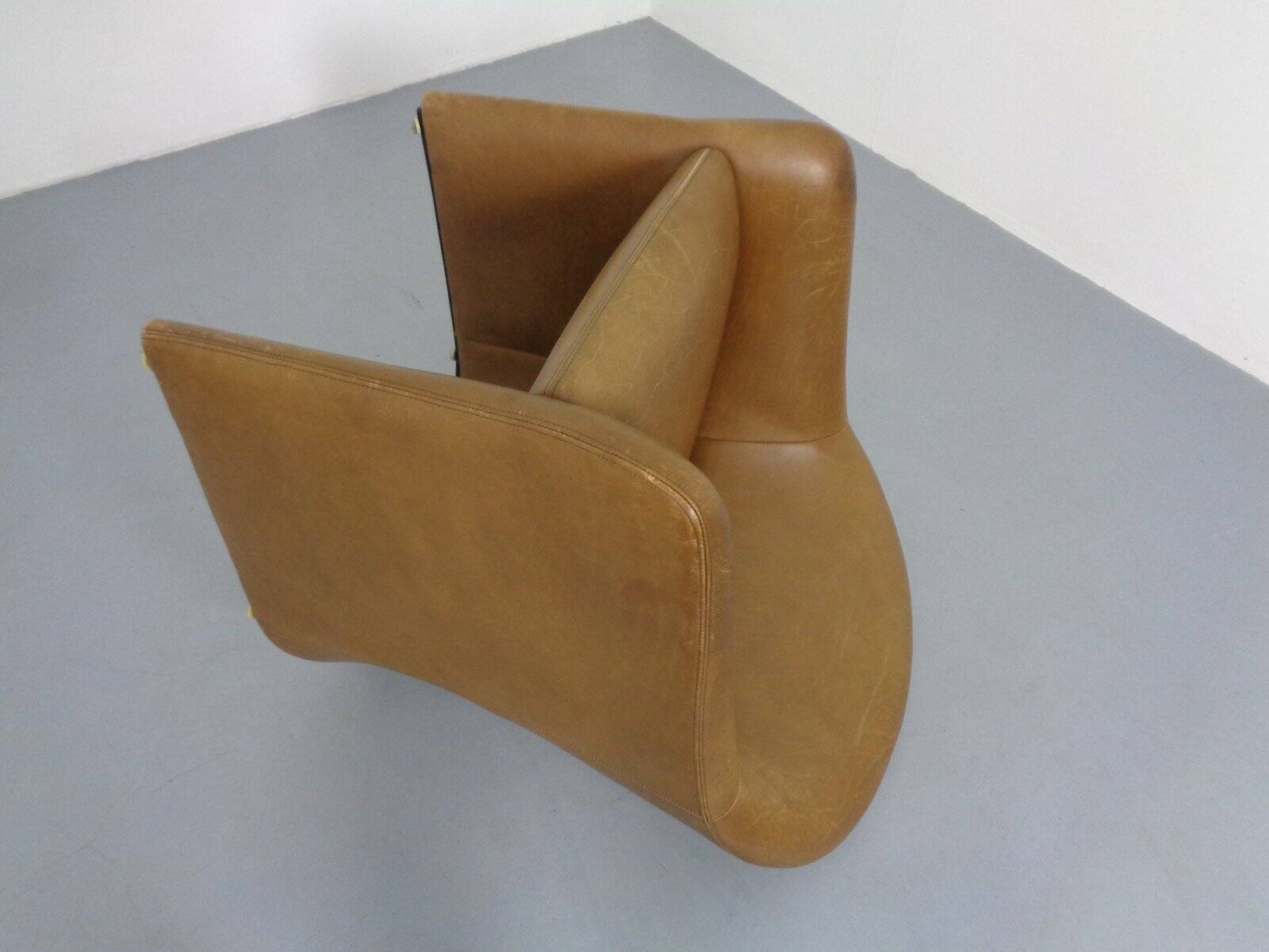 Set of Mid-Century German Leather Cocktail Chairs by Walter Knoll, 1960s