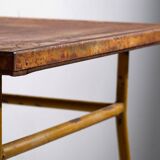 Ancienne table d’extérieur de couleur ocre (c.1920)