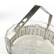 Panier à fruits Art Nouveau, verre, laiton argenté, Kaiser, Allemagne, début du 20e siècle