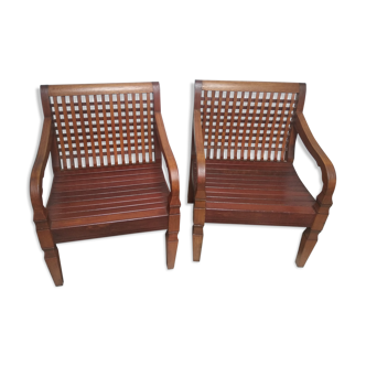Brazil rosewood armchairs