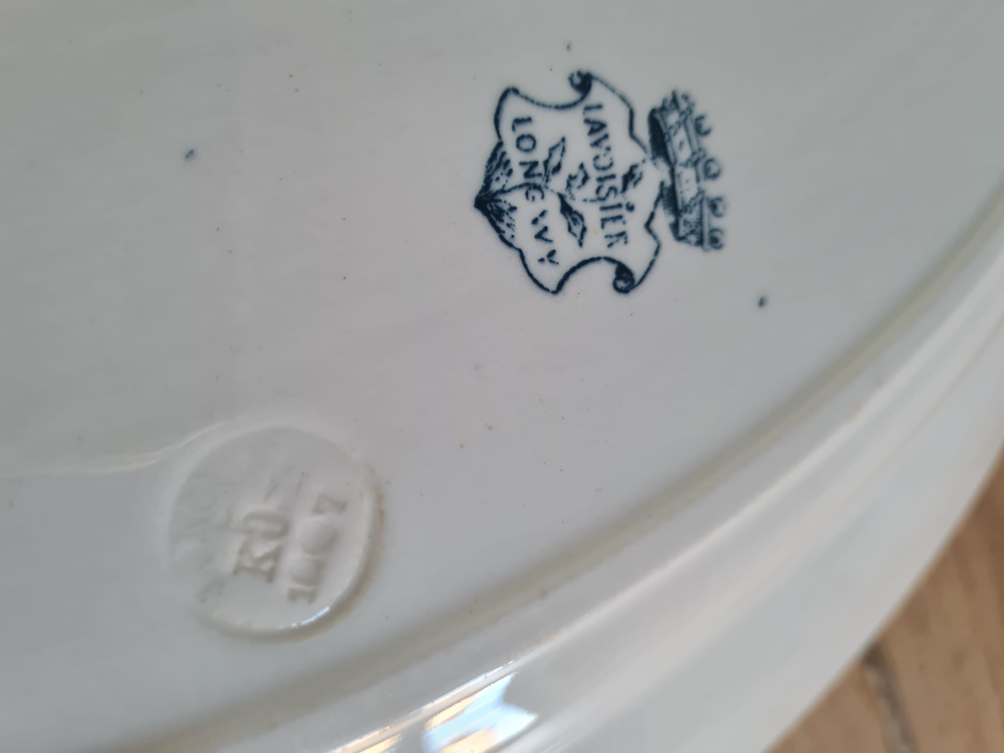 serving dish oval iron earth Longwy