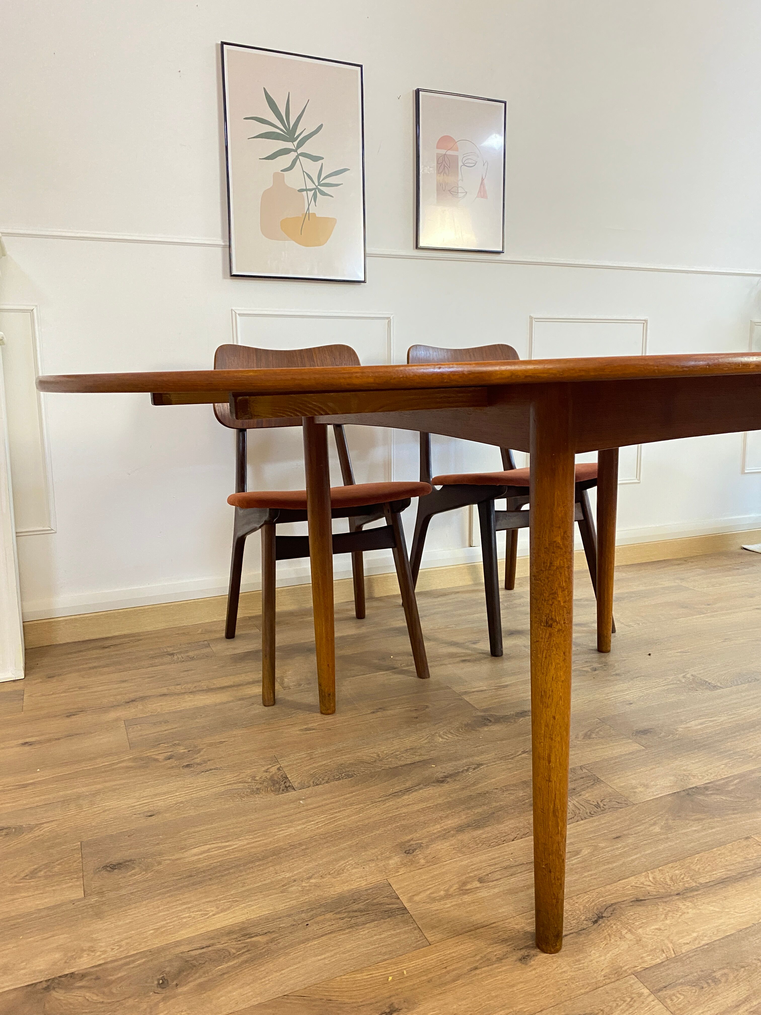 Round vintage dining table