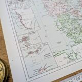 Denmark and dependencies, period map, 1887, Authentic