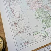 Denmark and dependencies, period map, 1887, Authentic