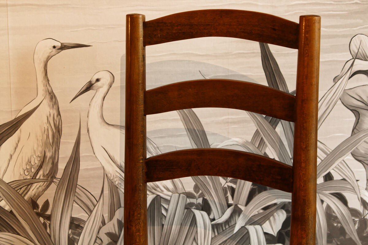 Pair of mulched chairs 50s