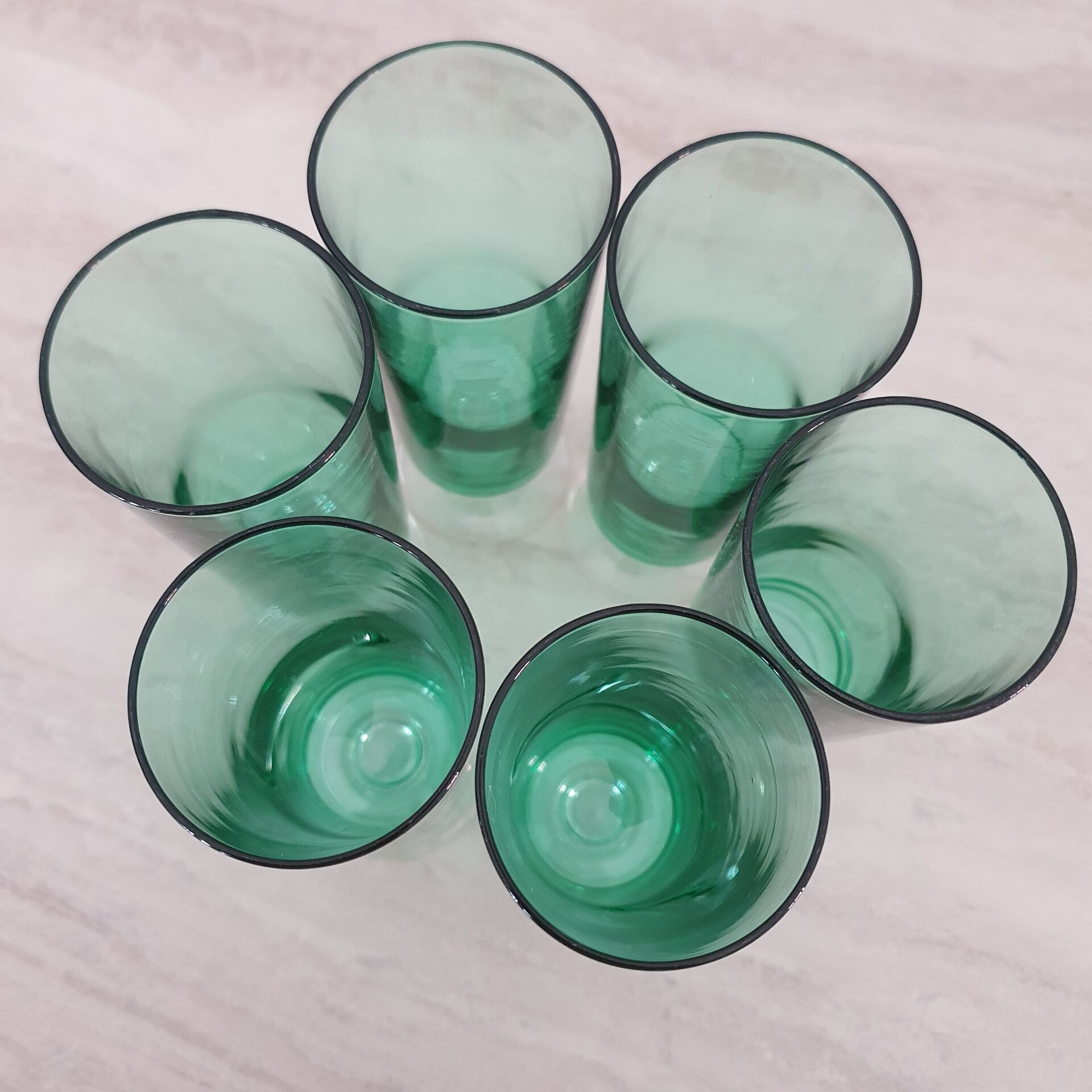 6 flûtes vertes modèle Cavalier