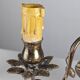 Pair of wall sconces with parrots and leaves