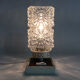 Vintage lay lamp with plastic base and formica, glass tube,  60/70s