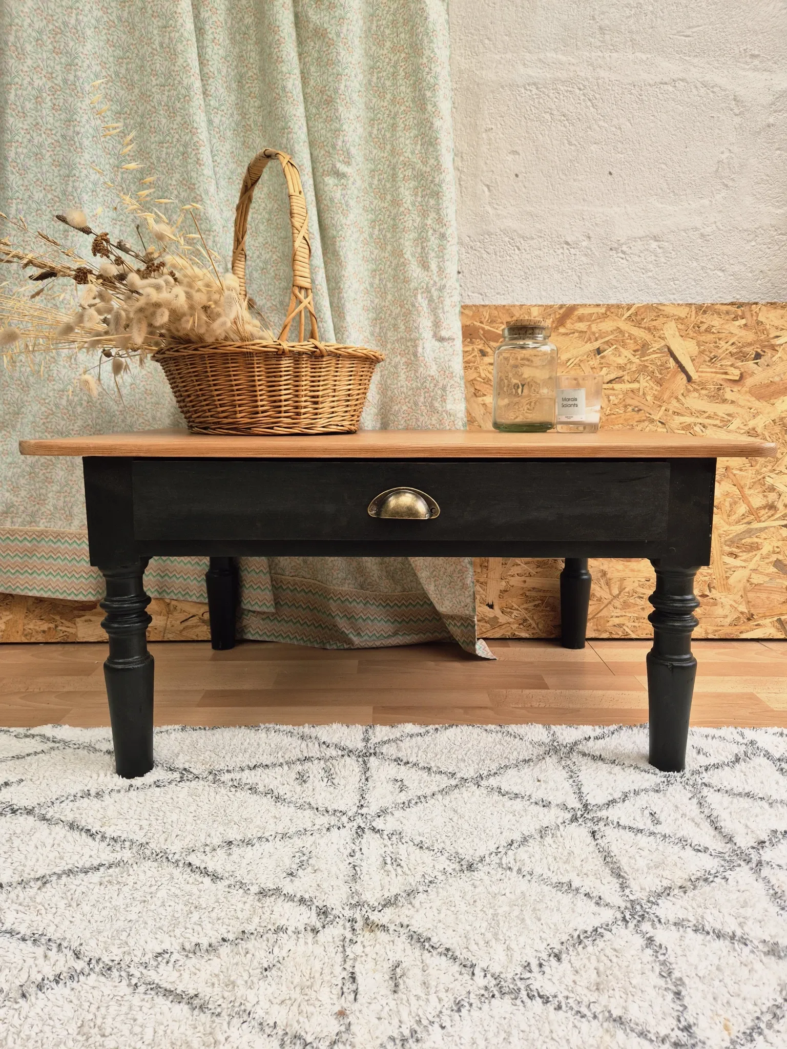 Table basse vintage rénovée