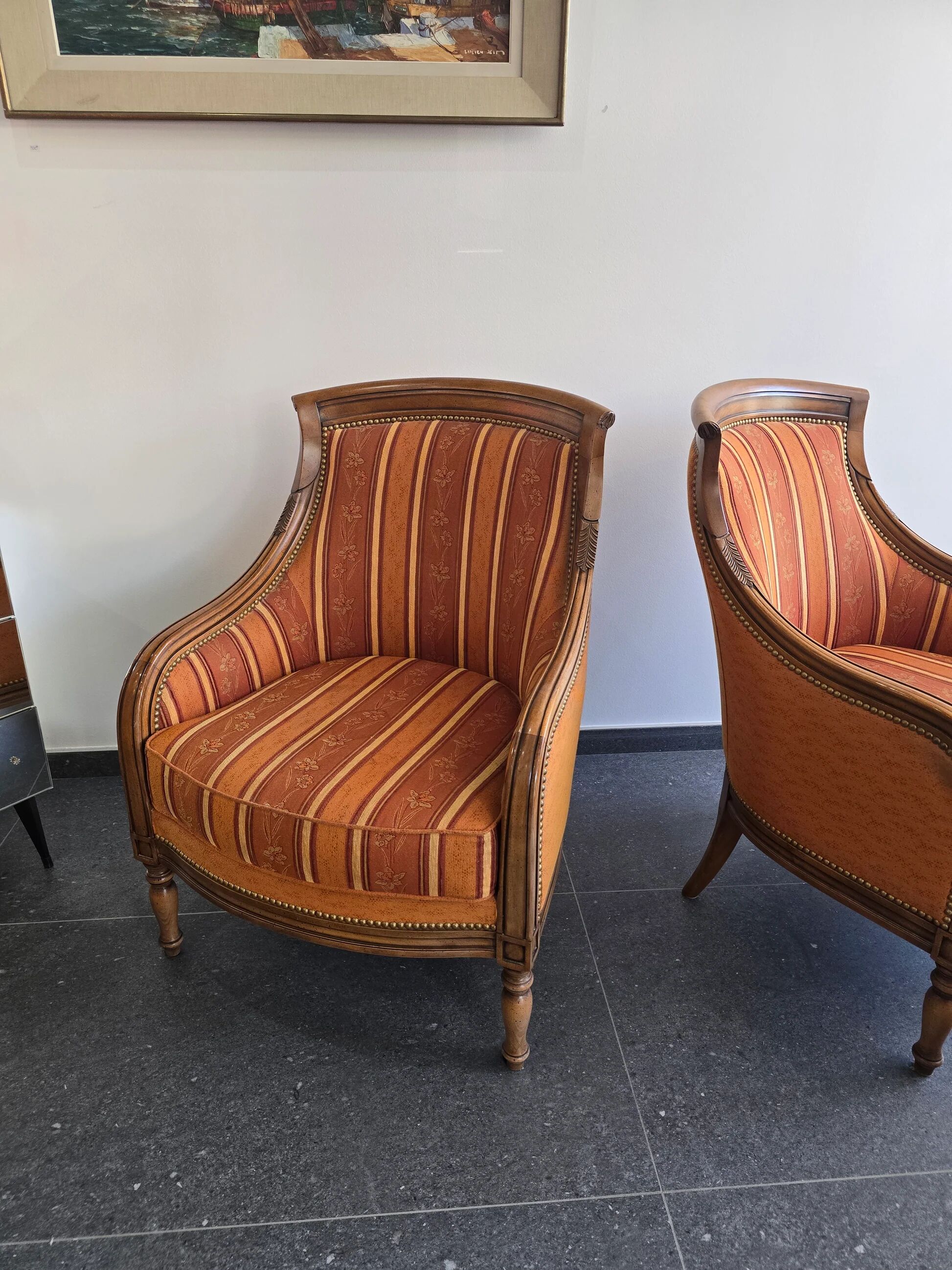 Pair of high-quality bergère armchairs – Manufacture SE