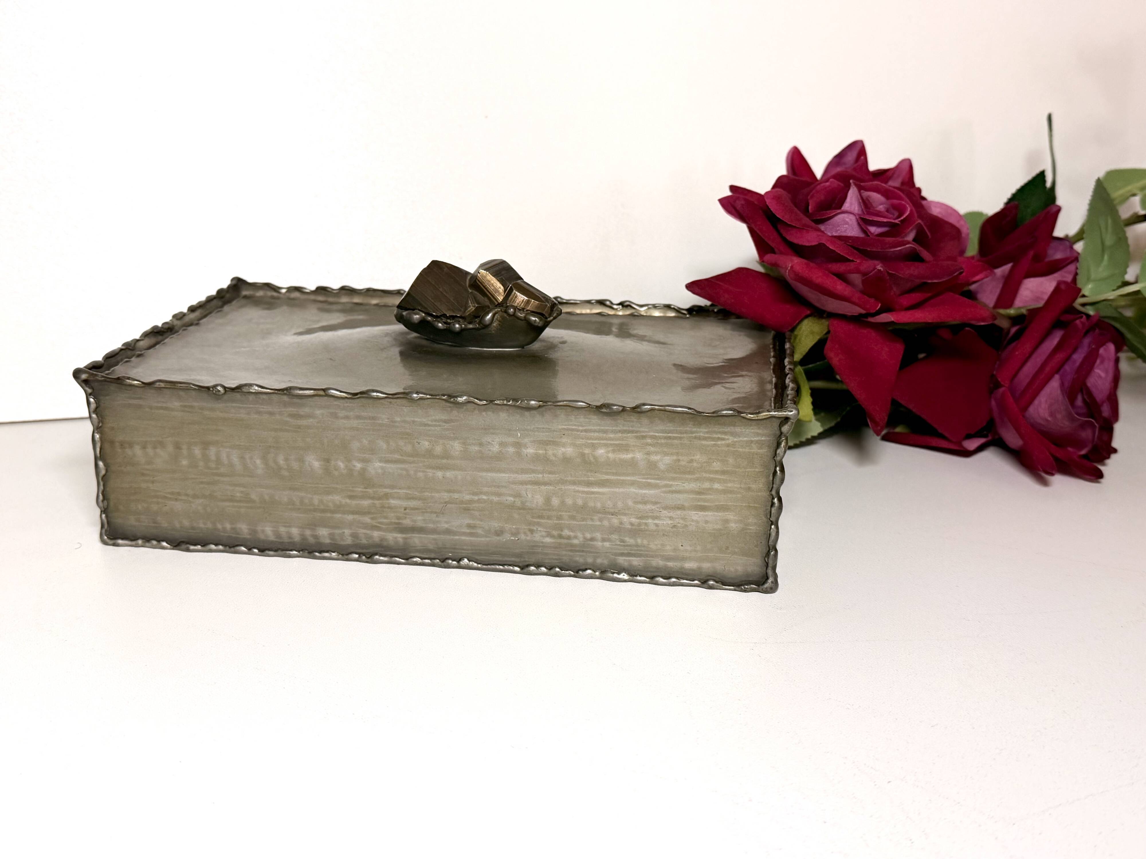 Vintage Handmade Rectangular Pewter Box by Attilio Nani, Italy