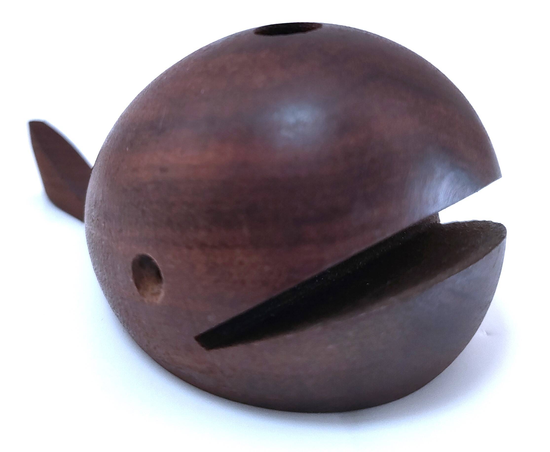 Scandinavian design wooden whale pen holder