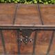 Wooden chest on wheels & wrought iron fittings - nineteenth century