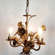 Hollywood Regency Roses kroonluchter, Verguld, Drie Armen, Italie