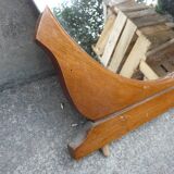 Miroir rond sur meuble 60's