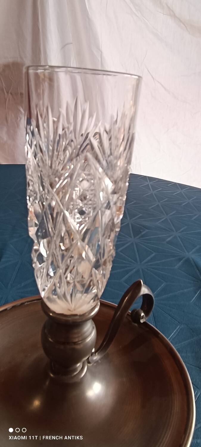 Saint Louis crystal candlestick, Florence model