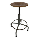 Vintage Industrial Workshop Stool Work Stool Adjustable In Height 60's design