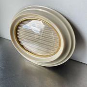 Vintage oval bakelite frame 18 cm x 14 cm  convex glass