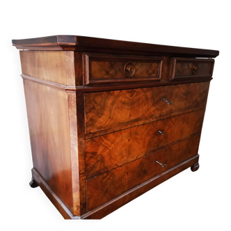 Louis-Philippe commode in walnut burl – 19th century