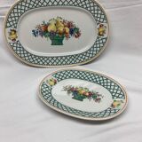 Lot 2 oval dishes villeroy and boch basket